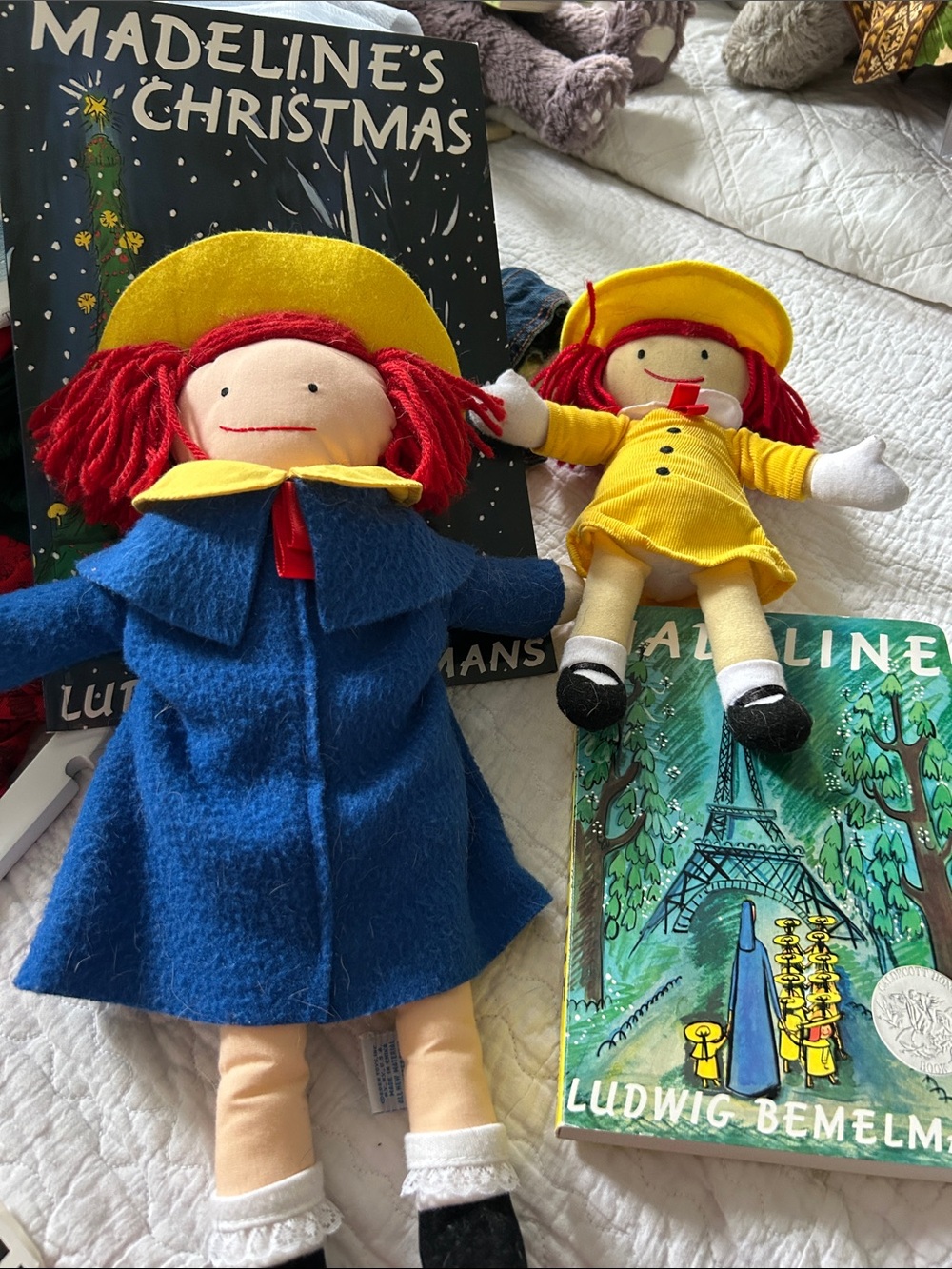 Madeline-Inspired Yellow & Blue Rag Doll Pair by
